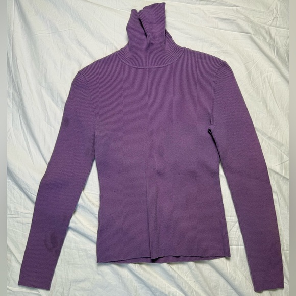 LOFT Sweaters - Small LOFT Purple Cowl Neck Sweater used condition